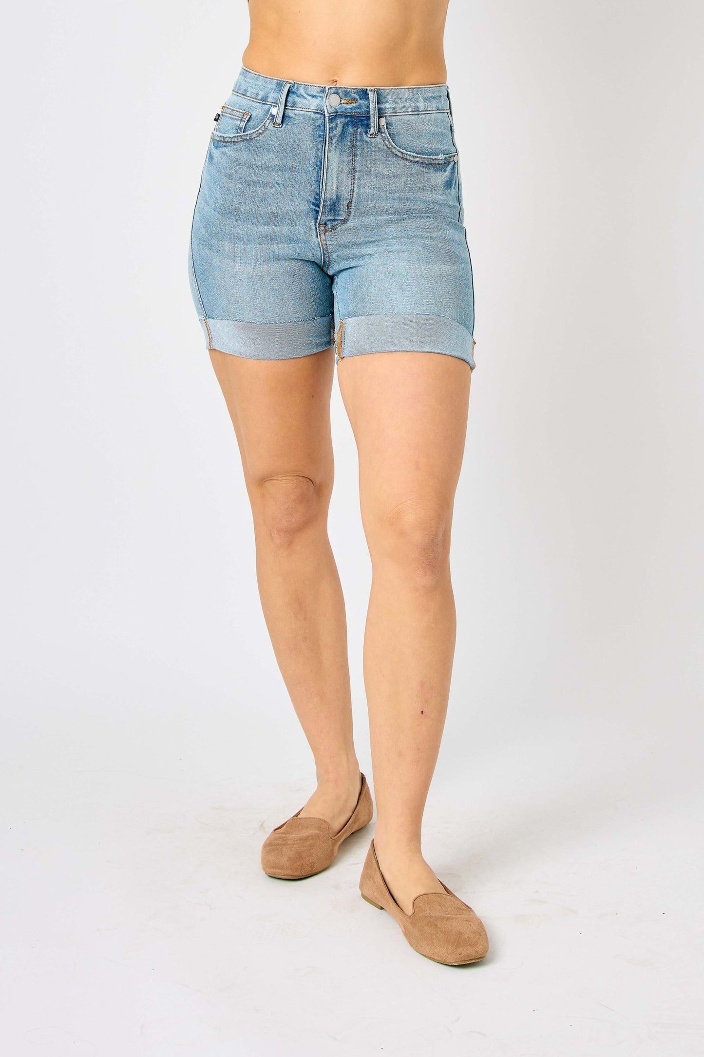 Judy Blue Cool TUMMY CONTROL COOL DENIM SHORTS