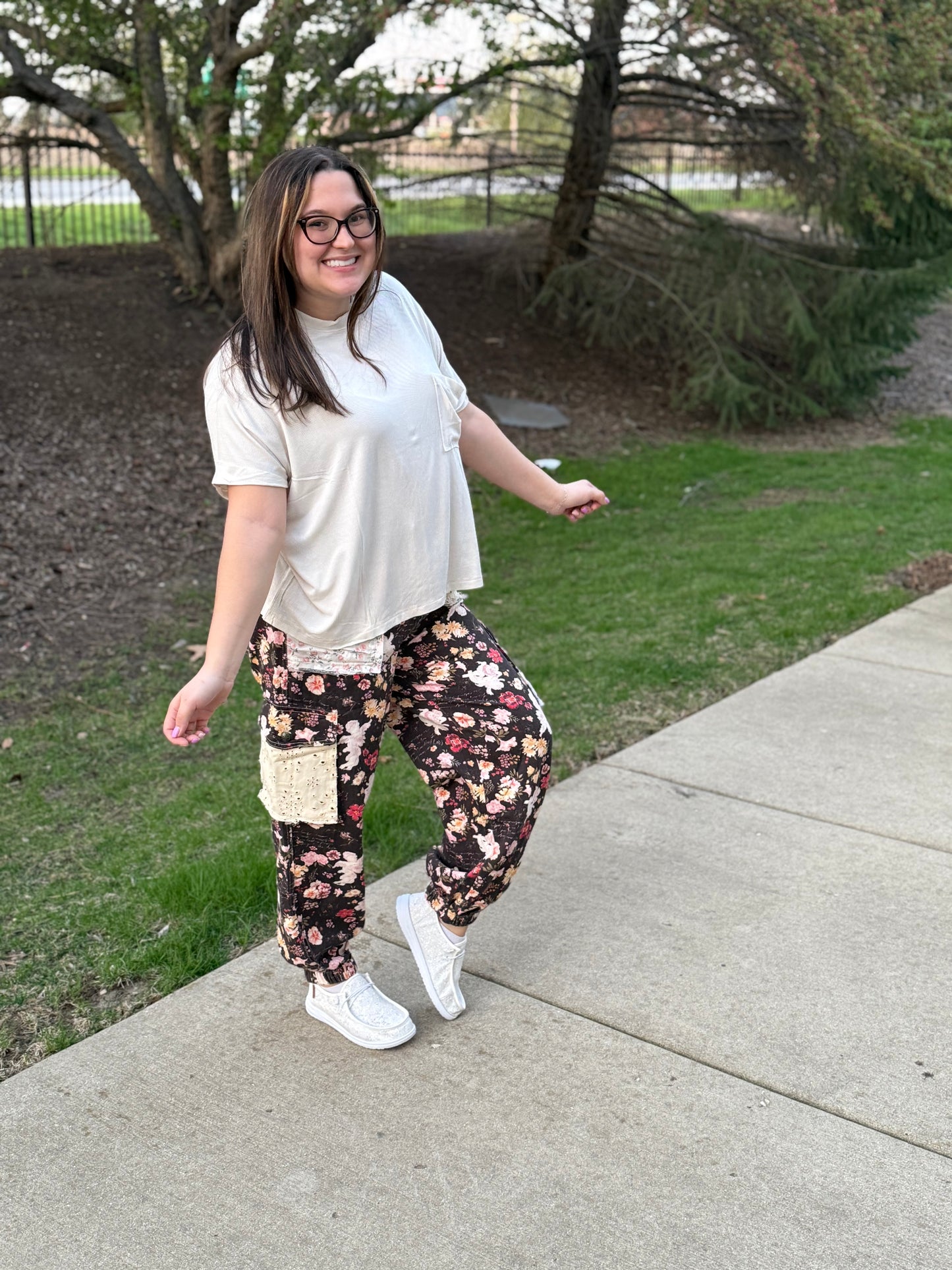 Colorful Floral Joggers