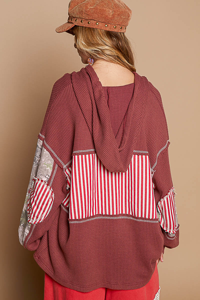 POL Red Bean Camo Hoodie