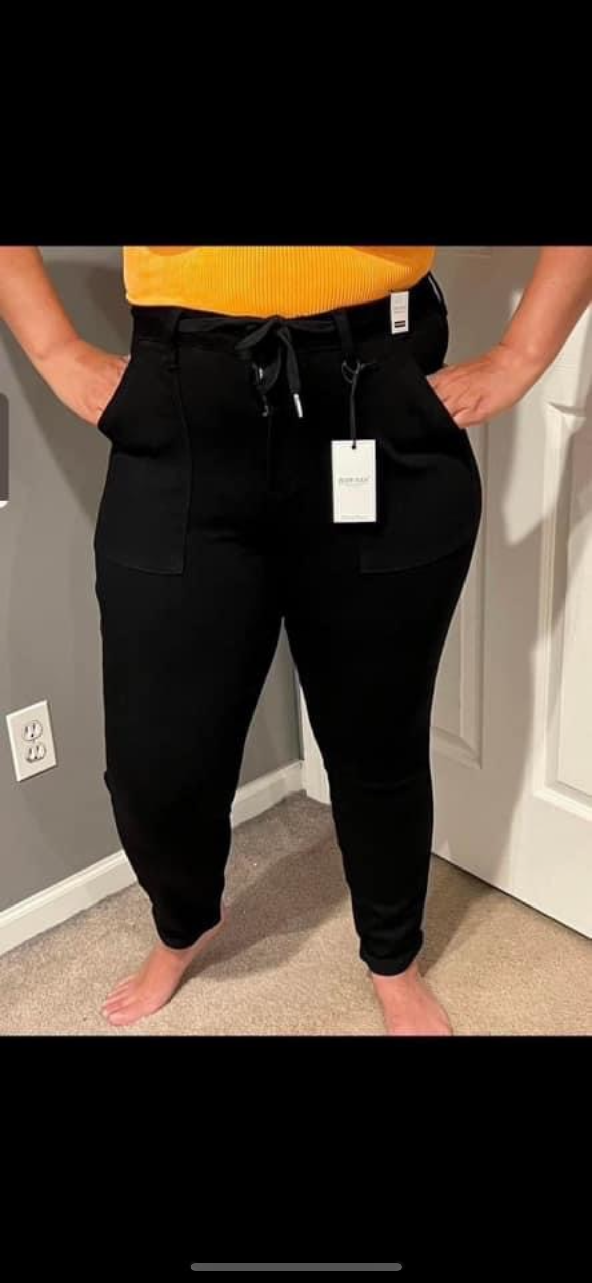Judy Blue Black Double Cuff Jogger