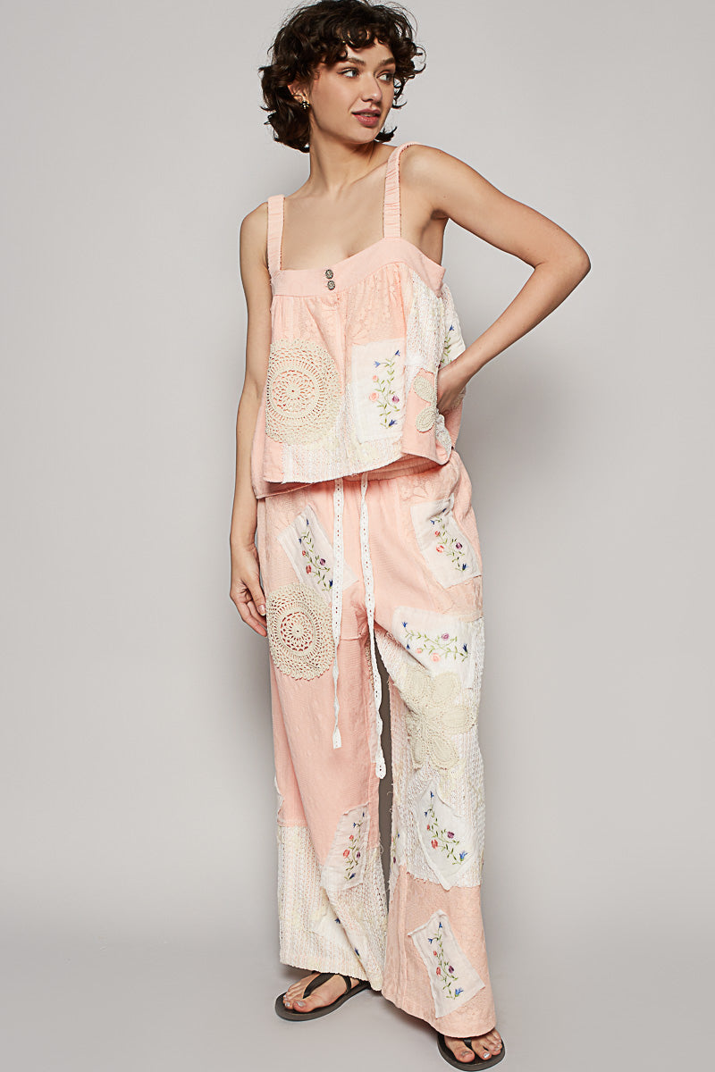 Crochet Floral Pants