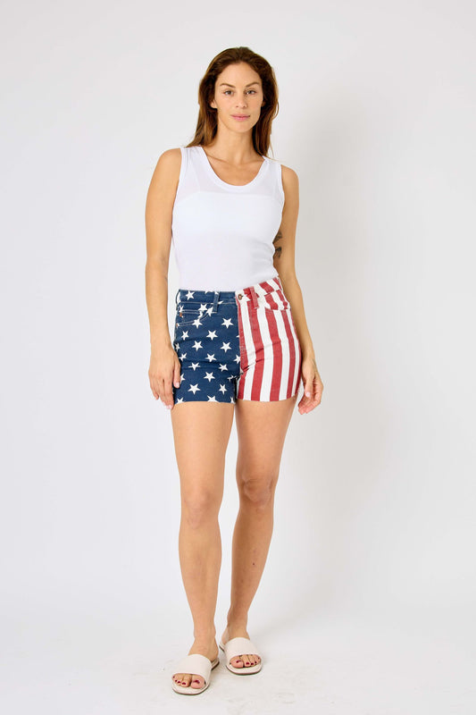 Judy Blue Americana stripes shorts