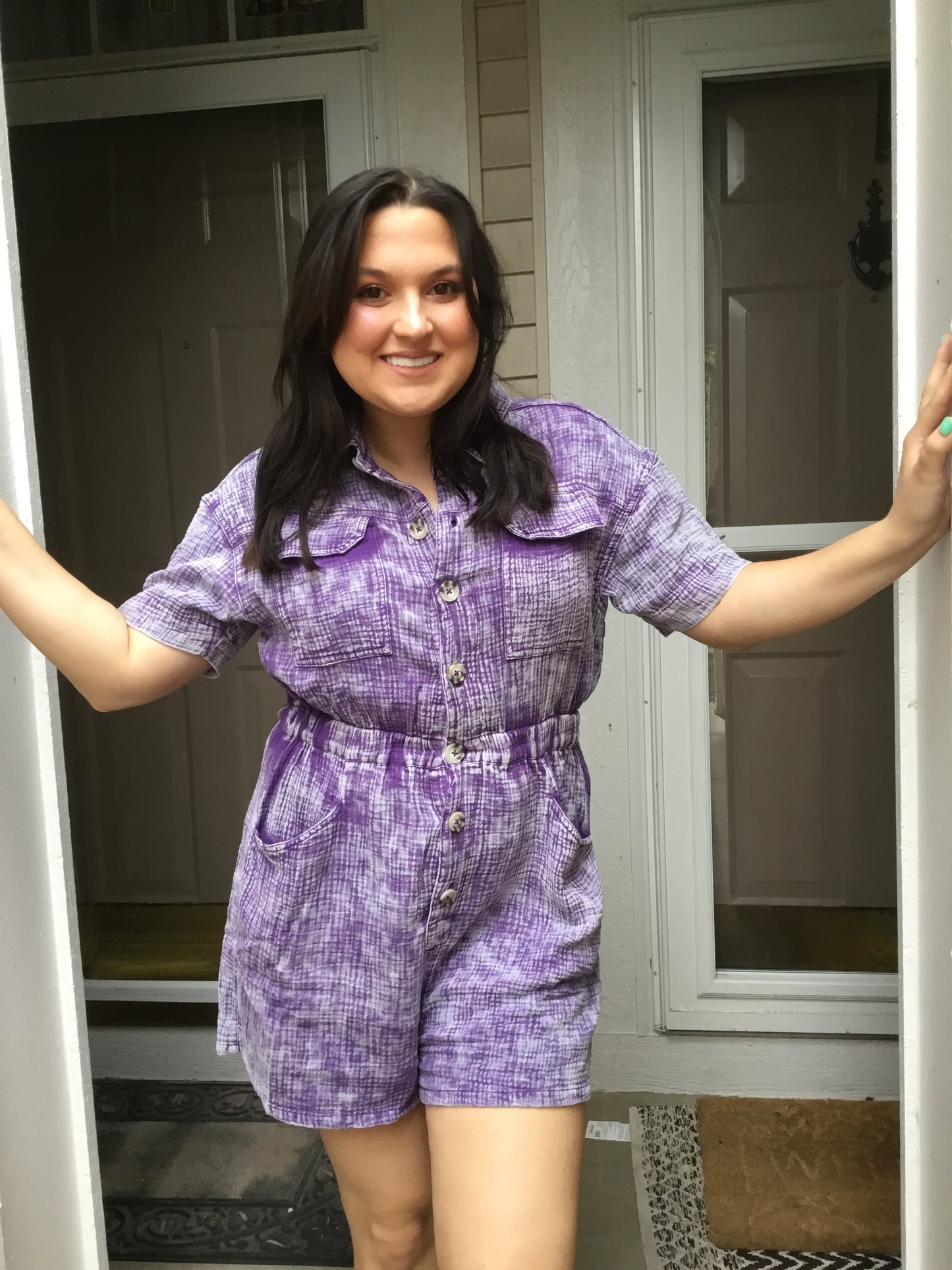 Purple Pop Romper