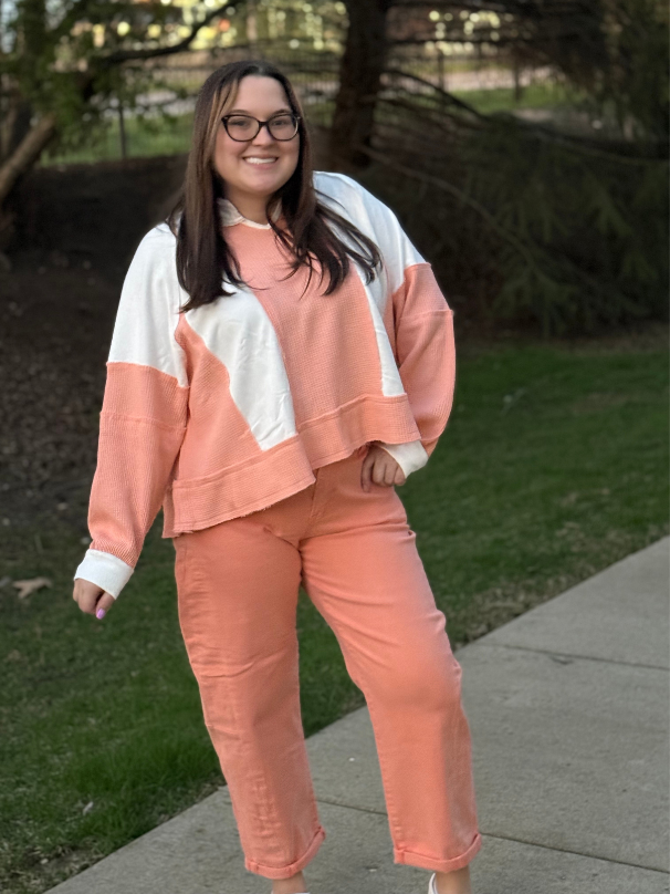 Peach Risen Barrels Jeans