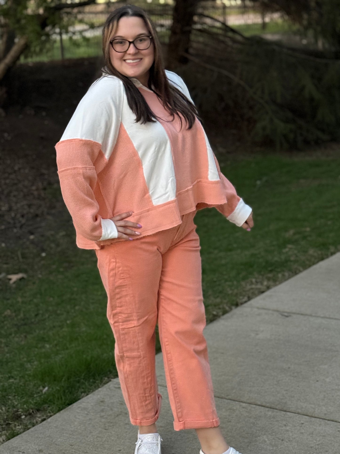 Peach Risen Barrels Jeans
