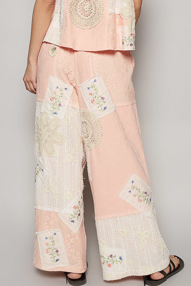 Crochet Floral Pants