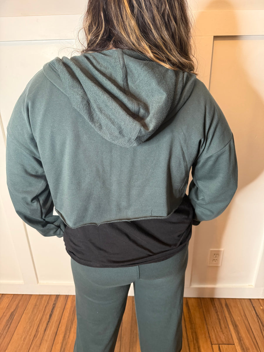 Zip Up Crop Hoodie- 3 colors available