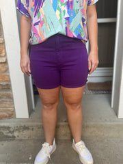 Judy Blue Shorts Tummy Control- 4 colors (Green, Purple, Pink and Yellow)