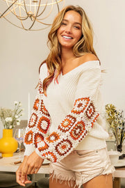 BIBI Crochet Top Oatmeal