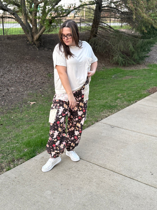 Colorful Floral Joggers