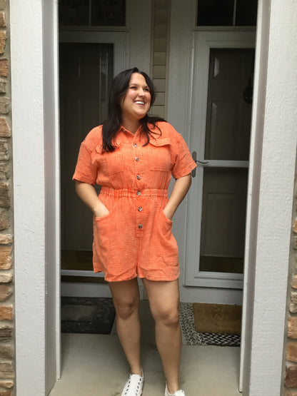 Tangerine Twist  Romper