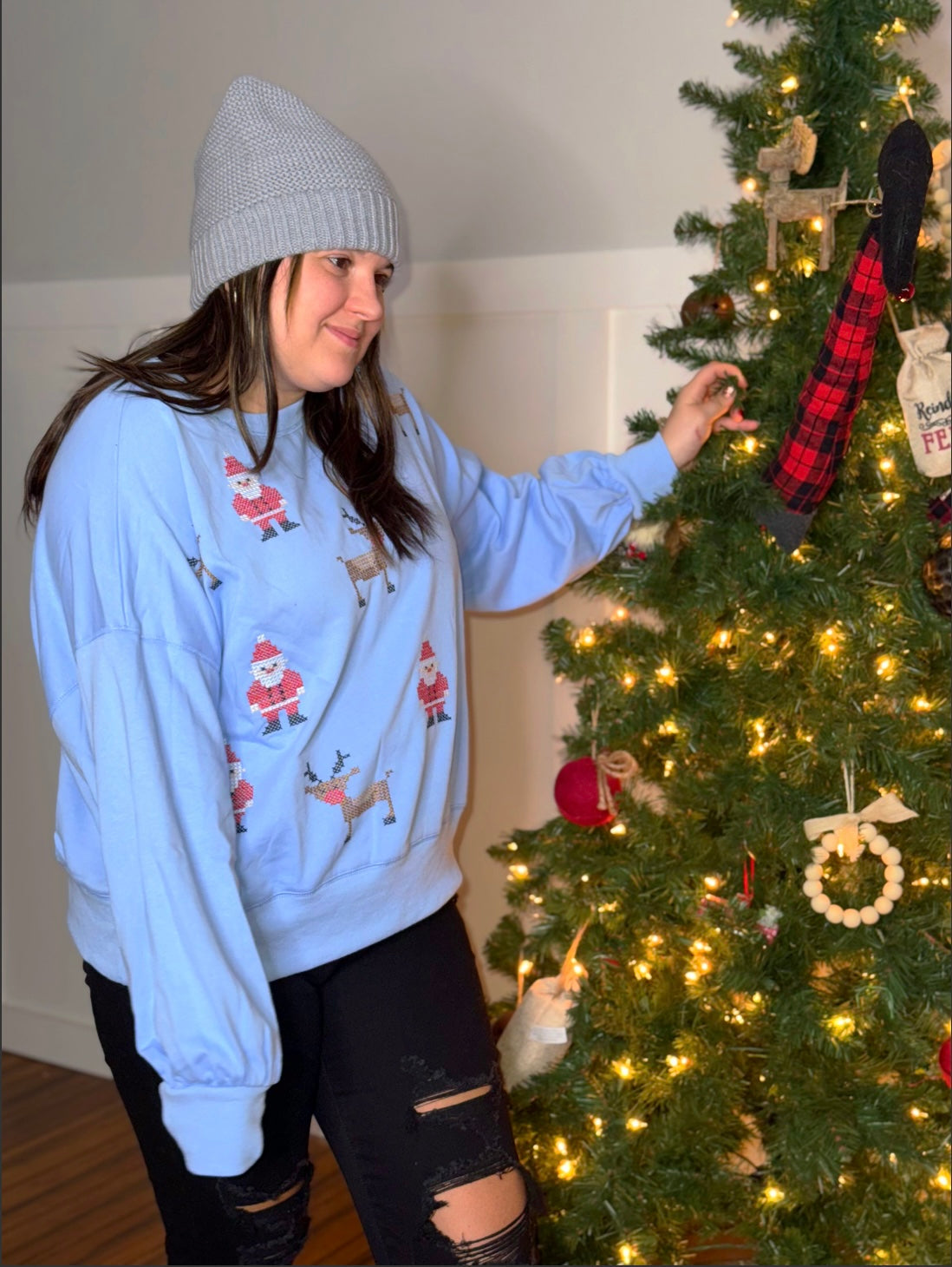 Christmas Embroidered Sweater