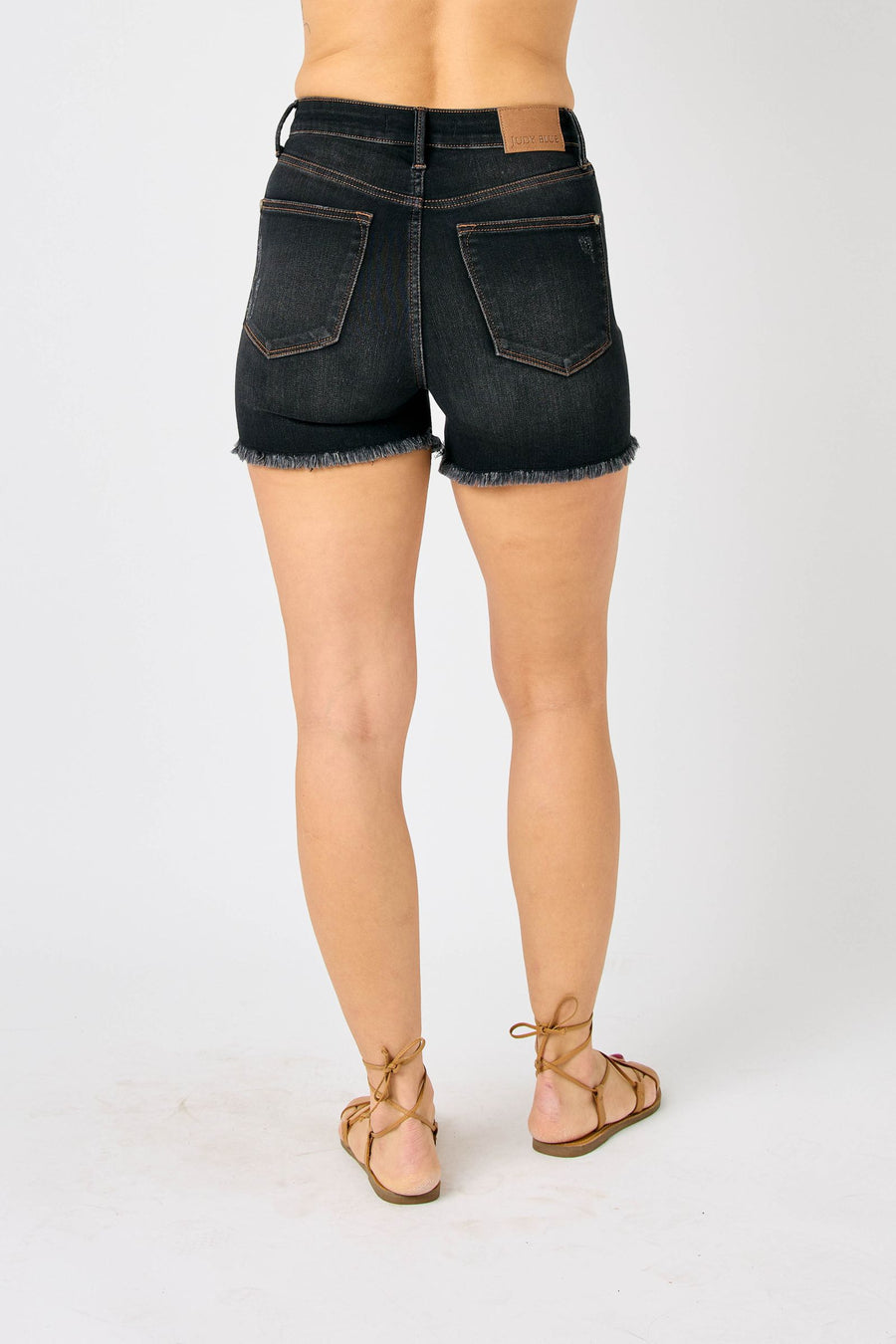 Judy Blue Tummy Control Shorts Fray Hem