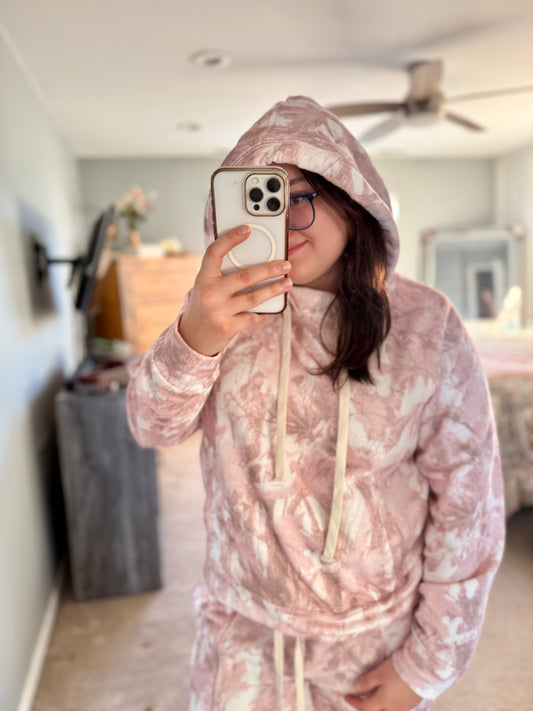 Camo Sweatshirt Hoodie (Pink)