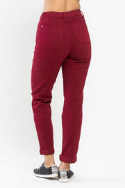 Judy Blue Joggers(Burgundy)