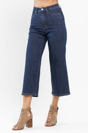 Judy Blue Tummy Control Wide Leg Tailored Crop