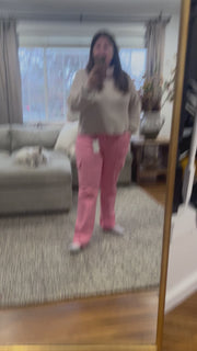 Judy Blue Straight Fit Pink Cargos